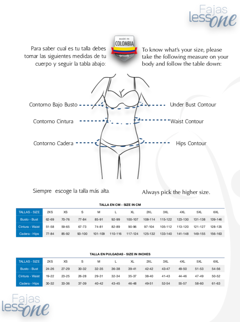 Fajas reductoras colombianas Control de abdomen Control de glúteos